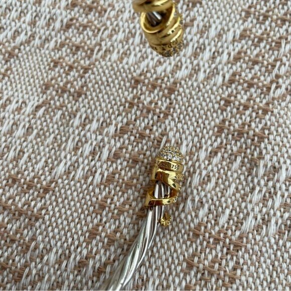 David Yurman Gold and Silver Diamond Bracelet - Picture 4 of 6